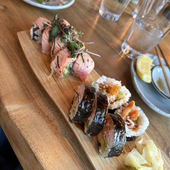 Leezakaya - New Style Salmon Roll and Dragon Roll - Izakaya Near Me - Aurora, Colorado