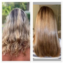 Before and after on color and cut! Amazing!!