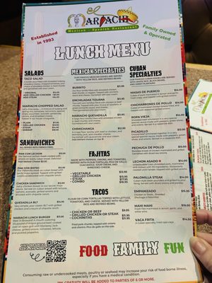 Menu photo 2 El Mariachi Coral Springs, FL
