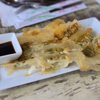 Broken Engrish - Crispy Skirt Potstickers (10) [V] - Taiwanese Near Me - Los Angeles, California