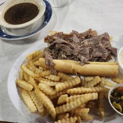 Excellent Italian Beef Sandwich with a wonderful Au Jus.