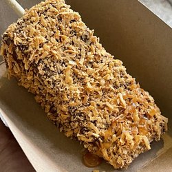 Nigel's Bananas - Cheesecake with coconut crunch