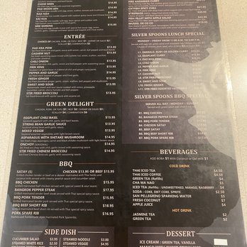 Silver Spoons Thai BBQ House - Menu - Thai Near Me - Diamond Bar, California Silver Spoons Thai BBQ House - Menu - Thai Near Me - Diamond Bar, California
