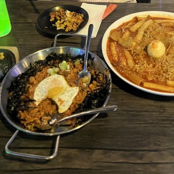Pocha K - Cheese corn, light up mocktail, kimchi fried rice and rabokki - Korean Near Me - Newark, California Pocha K - Cheese corn, light up mocktail, kimchi fried rice and rabokki - Korean Near Me - Newark, California