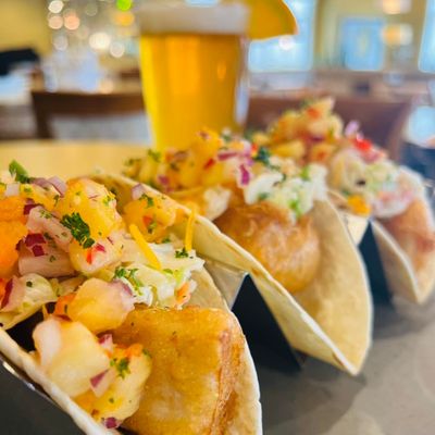 Photo of Bay Pointe Bar & Grille - Shelbyville, MI, US. three tacos on a plate