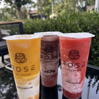 Rose Tea Lounge - Cupertino - Mango cloud, grape cloud and strawberry cloud. - Bubble Tea Near Me - Cupertino, California Rose Tea Lounge - Cupertino - Mango cloud, grape cloud and strawberry cloud. - Bubble Tea Near Me - Cupertino, California