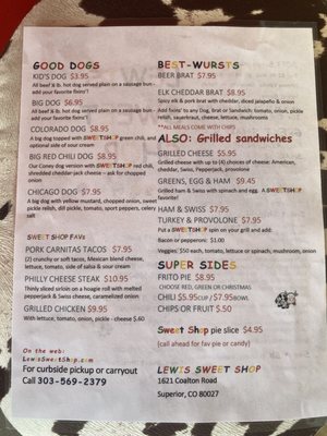 Menu photo 1 Lewis Sweet Shop Superior, CO