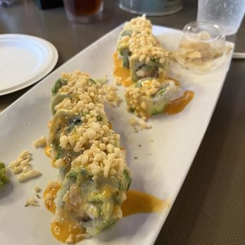 Prescott Roadhouse - Yum yum roll with salmon - New American Near Me - Prescott, Wisconsin Prescott Roadhouse - Yum yum roll with salmon - New American Near Me - Prescott, Wisconsin