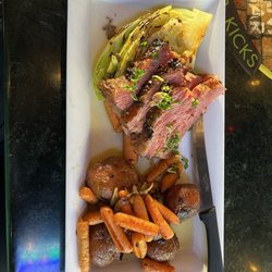 JF Kicks Restaurant & Patio Bar - Amazing Corn Beef and Cabbage Dinner.