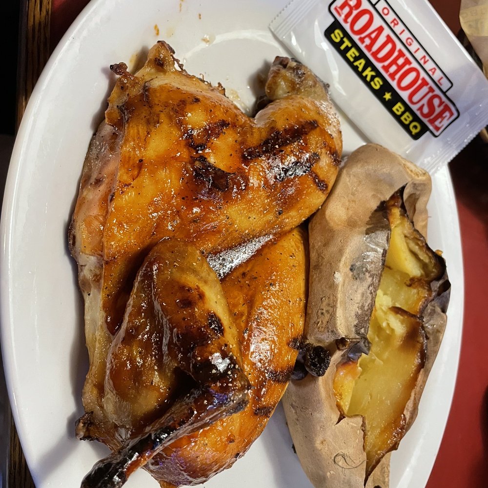 Original Roadhouse Grill - 1/2 of a chicken and a giant sweet potato - Steakhouses Near Me - Long Beach, California Original Roadhouse Grill - 1/2 of a chicken and a giant sweet potato - Steakhouses Near Me - Long Beach, California