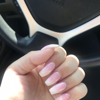Spring Nails - Pink and white ombre fill for $38, thanks Mey! - Nail Salons Near Me - Fremont, California