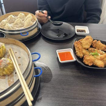 Dumpling U - Top left, A1. House Special Pork Soup Filled Dumplings Bottom left, C1. Chicken Shumai Right, E4. Salt & Pepper Wings - Dim Sum Near Me - Stockton, California Dumpling U - Top left, A1. House Special Pork Soup Filled Dumplings Bottom left, C1. Chicken Shumai Right, E4. Salt & Pepper Wings - Dim Sum Near Me - Stockton, California