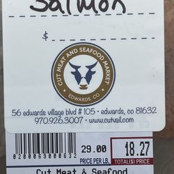 Cut Meat and Seafood Market - Salmon type