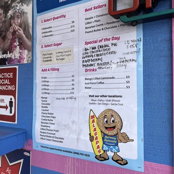 Manuela Malasada - Menu - Donuts Near Me - Kahului , Hawaii Manuela Malasada - Menu - Donuts Near Me - Kahului , Hawaii