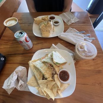 Alushe Coffee Bar - Quesadilla & breakfast burrito + complimentary chips and salsa - Coffee & Tea Near Me - San Francisco, California Alushe Coffee Bar - Quesadilla & breakfast burrito + complimentary chips and salsa - Coffee & Tea Near Me - San Francisco, California