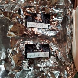 To go order, neatly packaged and labeled! To go order, neatly packaged and labeled!