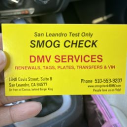 Establishment's business card