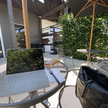 TASTE - Cute tables outdoor and greenery to make the patio private from their parking lot! - Sandwiches Near Me - Norfolk, Virginia