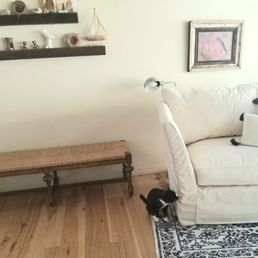The earlier slipcover was trashed and not salvageable. Now I love my chair again. The earlier slipcover was trashed and not salvageable. Now I love my chair again.