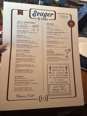 Menu photo 4 Seager & Sons Plano, TX