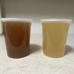 Pho & Baguette - Pho broth (Left) and Veggie broth (Right)