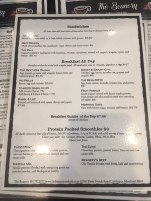 Menu photo 5 The Beanery Cafe & Bakery California, MD