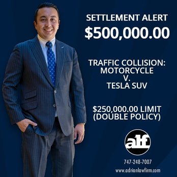 Adrian Law Firm - $500k for a motorcycle client on a $250k policy! - Personal Injury Law Near Me - Burbank, California Adrian Law Firm - $500k for a motorcycle client on a $250k policy! - Personal Injury Law Near Me - Burbank, California