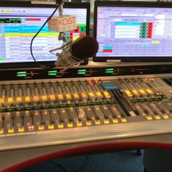 KOST 103.5 FM - The control boards of a radio station.