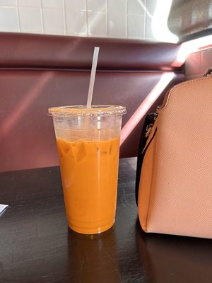 Photo of Thai Thai Restaurant - Fallbrook, CA, US. Thai Iced Tea