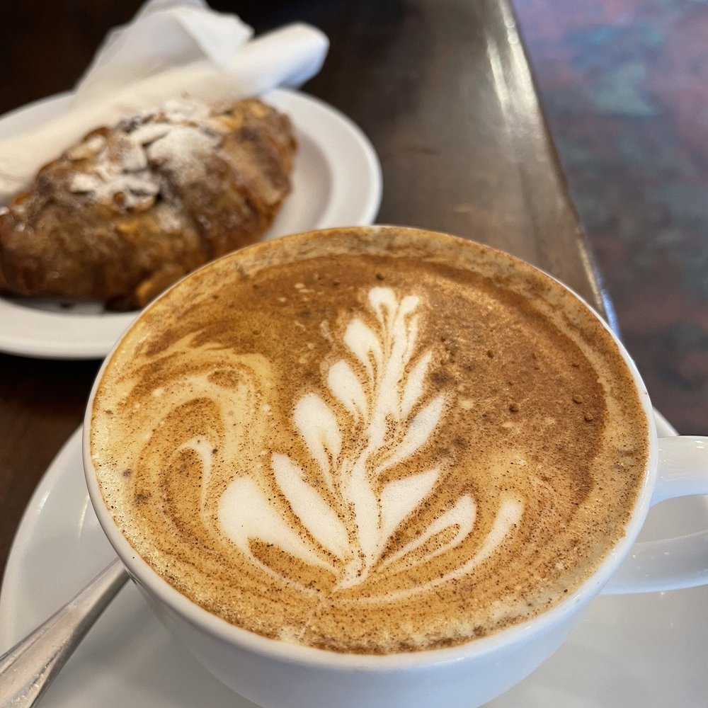 Café Montrose - Honey cinnamon latte and almond scone - Cafes Near Me - Glendale, California Café Montrose - Honey cinnamon latte and almond scone - Cafes Near Me - Glendale, California