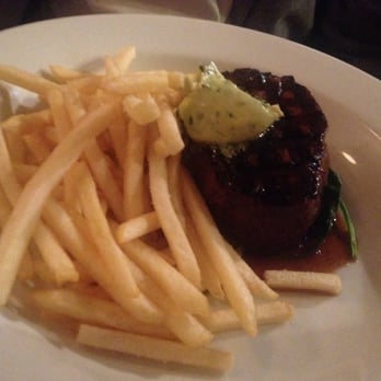 Linda's Backstage Restaurant - BBQ Eye fillet steak- Angus, grain fed, Riverina district- with fries, spinach & Bearnaise sauce - Restaurants Near Me - Sydney, NSW