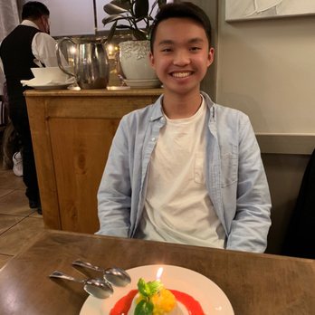 Incontro Ristorante - My birthday boy with a delicious Panna Cotta - Italian Near Me - Danville, California Incontro Ristorante - My birthday boy with a delicious Panna Cotta - Italian Near Me - Danville, California