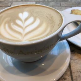 Start the day with Spanish Latte and blueberry scone Start the day with Spanish Latte and blueberry scone