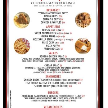 Spanky's Chicken & Seafood Lounge - Menu - Seafood Near Me - Decatur, Georgia