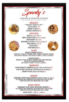 Menu photo 2 Spanky's Chicken & Seafood Lounge Decatur, GA
