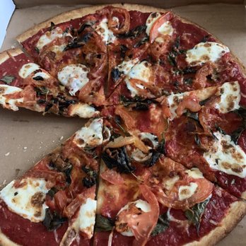 Pizza 101 - Over cooked Margarita Pizza - American Near Me - Fontana, California Pizza 101 - Over cooked Margarita Pizza - American Near Me - Fontana, California