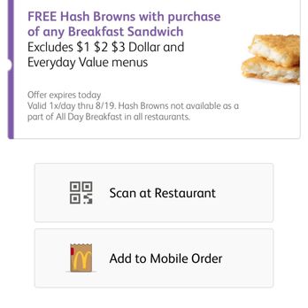 McDonald's - Gotta love all the free items the McDonald's app gives you! - Fast Food Near Me - Enterprise, Nevada McDonald's - Gotta love all the free items the McDonald's app gives you! - Fast Food Near Me - Enterprise, Nevada