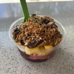 Mother Nature Bowl with added mango/kiwi and Nutella drizzle Mother Nature Bowl with added mango/kiwi and Nutella drizzle