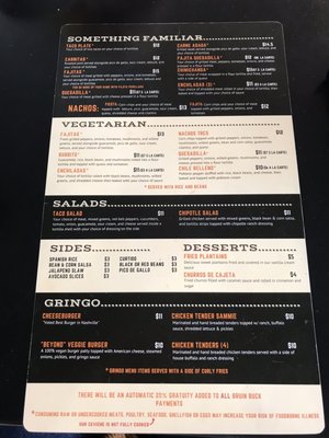 Menu photo 6 Chago's Cantina Nashville, TN
