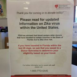 Heartland Blood Center - Winfield - Traveled to FL recently? You might not be eligible to donate.