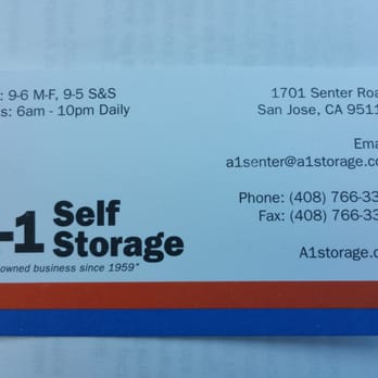 A-1 Self Storage - Give chris a call - Self Storage Near Me - San Jose, California