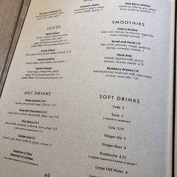 Wild Food Cafe - Islington - Soft Drink Menu