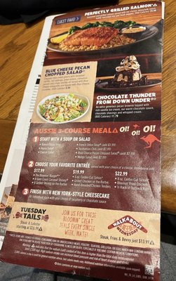 Menu photo 5 Outback Steakhouse Bayside, NY Menu photo 5 Outback Steakhouse Bayside, NY