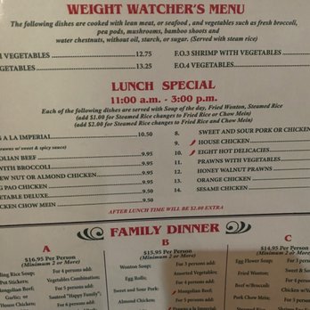 Imperial Garden - They have a weight watchers menu - Chinese Near Me - Modesto, California