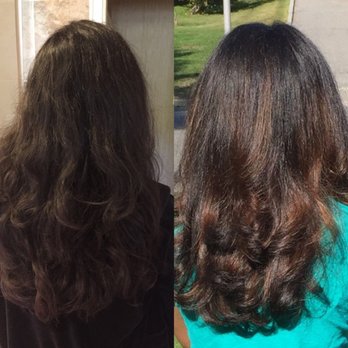 Salon Notre - Before and after! Balayage by antionette. Haircut and blowout by gabby! - Hair Salons Near Me - Huntington, New York