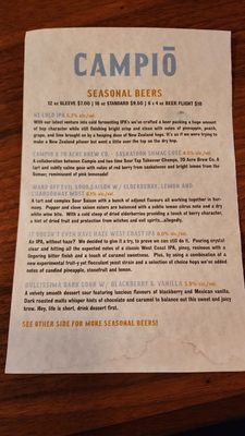 Menu photo 2 Campiō Brewing Co Edmonton, AB