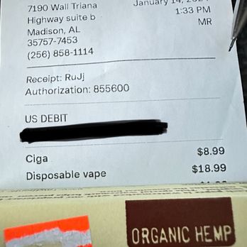 SMOKE'S VAPE & TOBACCO - This is the actual receipt and box! - Vape Shops Near Me - Madison, Alabama SMOKE'S VAPE & TOBACCO - This is the actual receipt and box! - Vape Shops Near Me - Madison, Alabama