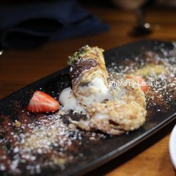 Nando Milano Trattoria - Cannolo Siciliano ($12) - Sicilian cannoli shell filled with sweetened ricotta cheese and chocolate chips
