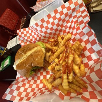 Scrumdiddlyumptious - Salmon burger and fries - Seafood Near Me - Shreveport, Louisiana Scrumdiddlyumptious - Salmon burger and fries - Seafood Near Me - Shreveport, Louisiana