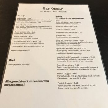 Bar Oscar - Food menu - Breakfast & Brunch Near Me - Antwerp, VAN